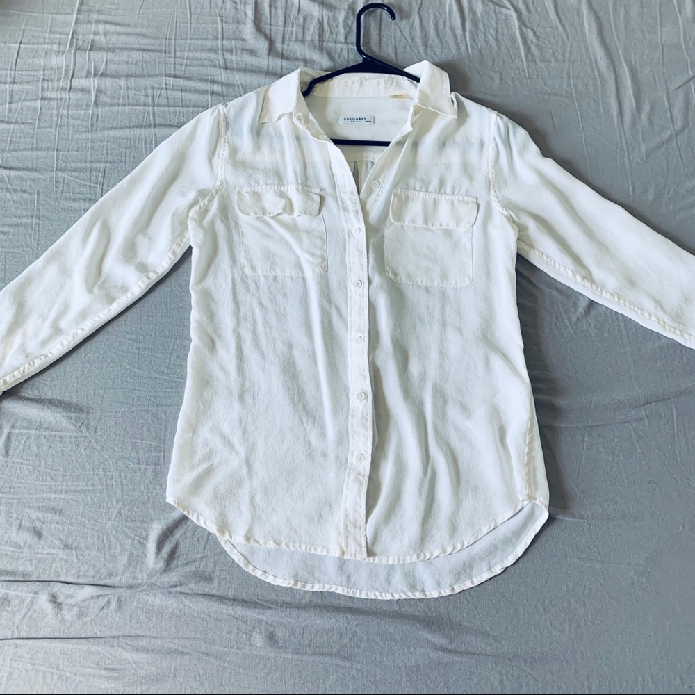 Equipment signature washed-silk shirt